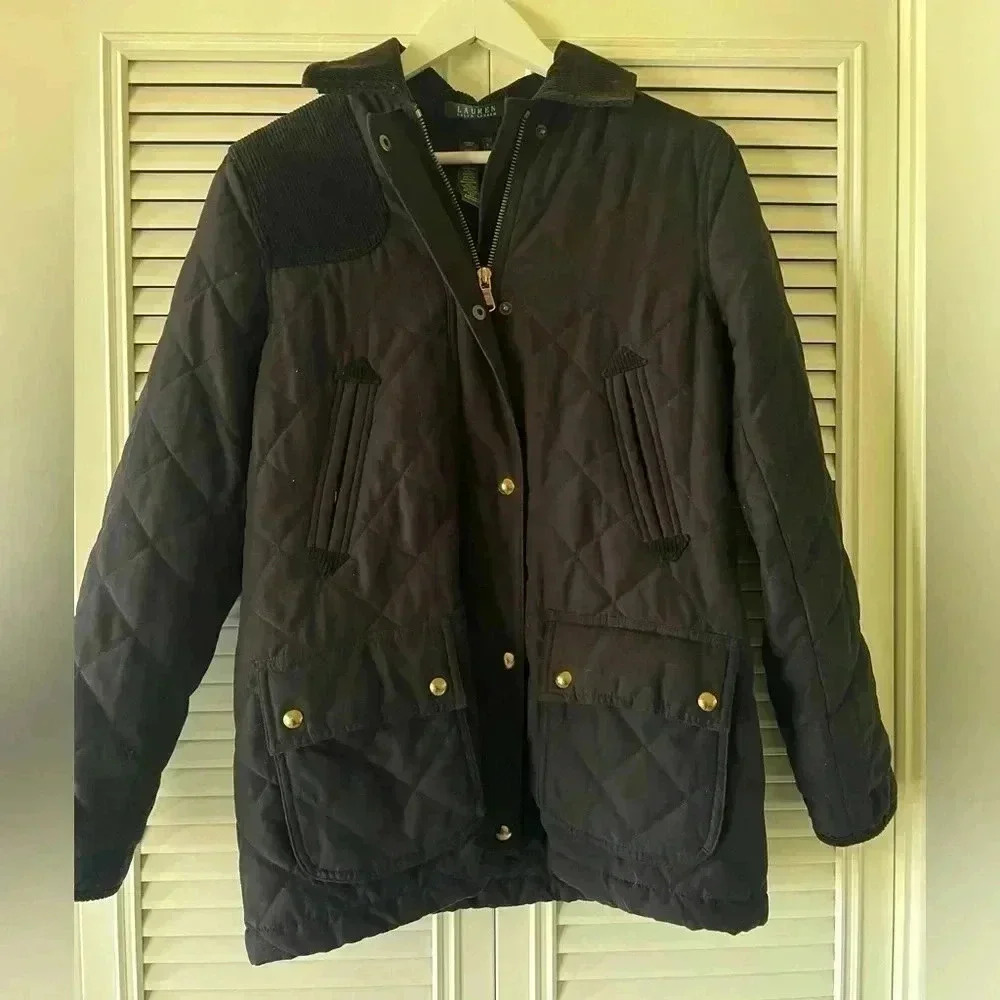 Ralph Lauren Women’s Black Quilted Jacket SZ S
